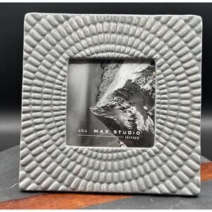 Max Studio Home Textured Picture Frame Gray Photo Display Home Decor
